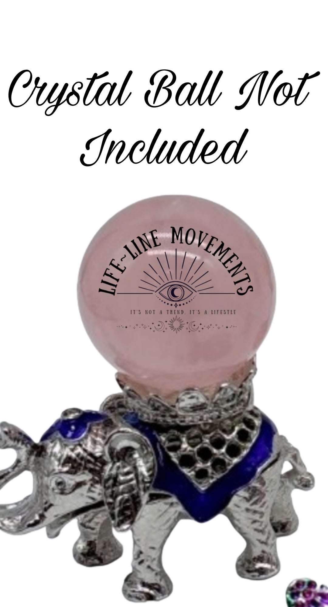 Elephant Metal Crystal Ball Holder