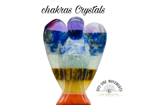 7 Chakra Stone 1.5 inch Angel Carving
